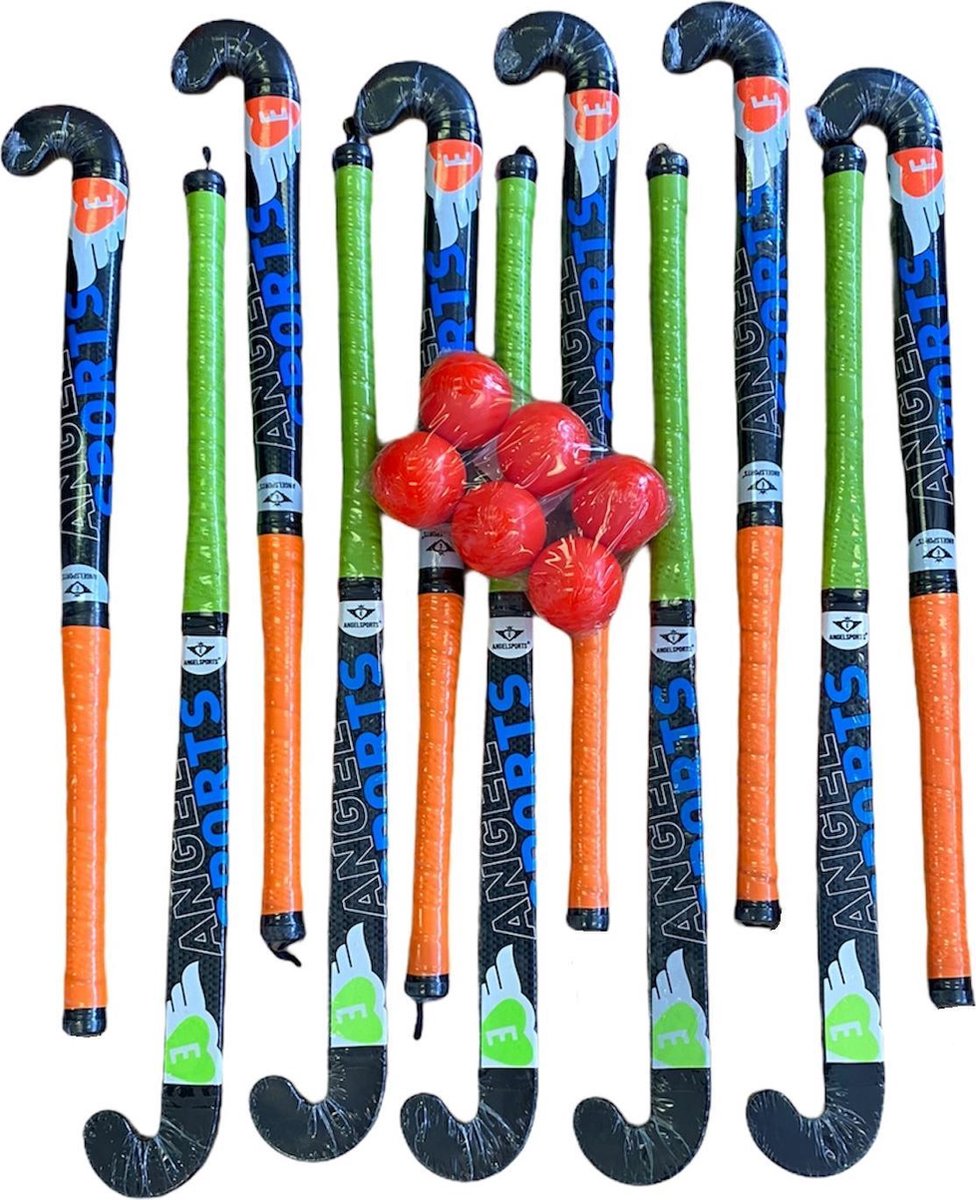 Hockeyset | Kunststof Hockeyset | 12 sticks |30 Ïnch en 28 Inch | 6 ballen | Indoor-Outdoor set